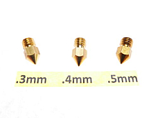 .3mm .4mm .5mm 3D Printer Nozzle for MK7 MK8 makerbot RepRap 1.75mm ABS PLA