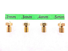 Jhead .2mm .3mm .4mm .5mm 3D JHead Extruder Nozzle V6&V5 1.75mm PLA ABS