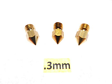 3 qty .3mm 3D Printer Nozzle for MK7 MK8 makerbot RepRap 1.75mm ABS PLA