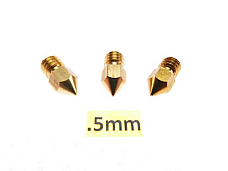 3 Qty .5mm 3D Printer Nozzle for MK7 MK8 makerbot RepRap 1.75mm ABS PLA