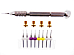 8pc .4mm .5mm .8mm 1.0mm Jhead 3D Printer Clogged Nozzle Bit Kit + Pin Vise