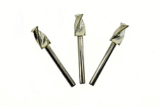 3qty 6.5mm End Mill Router Bit FR4 CNC Spiral 2 Flute 1/8 Shank